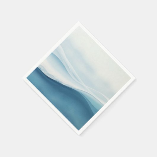 Serene Blue Beach Wedding Serviette (Ecke)