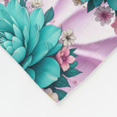 "Serene Blue Blooms" Fleecedecke (Ecke)