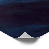 Serene Blue Cosmic Artwork Lord Shiva Meditation Poster (Ecke)