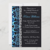 Serene Blue Eastern Tribal Batik Brautparty Einladung (Rückseite)