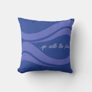 Serene Blue "Go with the Flow" Kissen