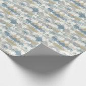 Serene Blue Gray Cloud Waves Geschenkpapier (Ecke)