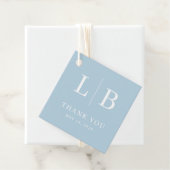 Serene Blue Initials Thank You Geschenkanhänger (Beispiel)