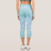 Serene Blue Krawatte-Dye Capri Leggings (Rückseite)