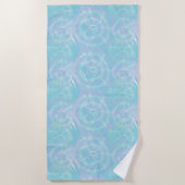 Serene Blue Krawatte-Dye Strandtuch (Vorderseite)