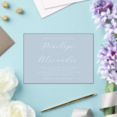 Serene Blue Minimalist Wedding Invitation Acryleinladungen (In Situ (Hochzeit))