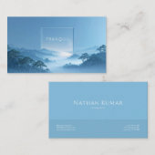 Serene Blue Mist Mountain Valley Clean Frame Visitenkarte (Vorne/Hinten)