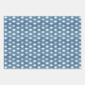 Serene Blue Motifs: Ventilatoren, Waves & geometri Geschenkpapier Set (Vorderseite 3)