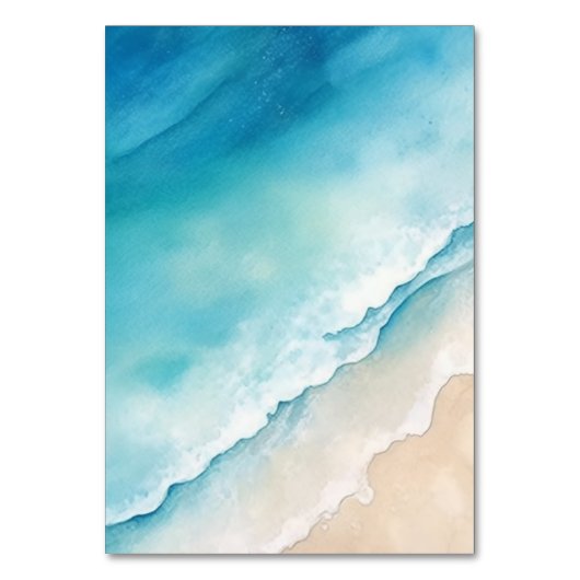 Serene Blue Ocean Beach Hochzeit Vielen Dank Karte (Rückseite)