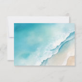 Serene Blue Ocean Beach UAWG Response Cards RSVP Karte (Rückseite)