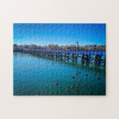 Serene Blue Pier Puzzle (Horizontal)