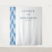 Serene Blue Pine Trees Wandteppich (Vorderseite)