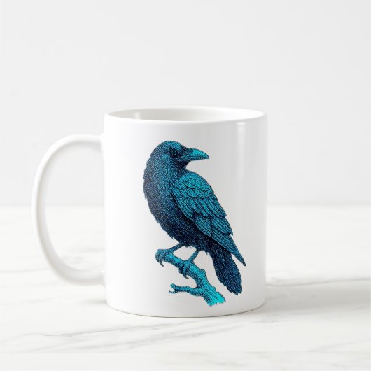 Serene Blue Raven Kaffeetasse (Links)