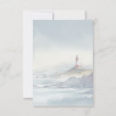 Serene Blue RSVP Card Karte (Rückseite)