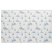 Serene Blue Sailing Boote auf Sea Pattern Stoff (Fat Quarter (45,7 x 55,9 cm))