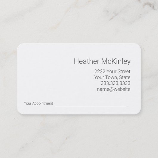 Serene Blue Sky Pink Business Card Terminkarte (Rückseite)