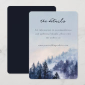 Serene Blue Watercolor Forest Begleitkarte (Vorne/Hinten)