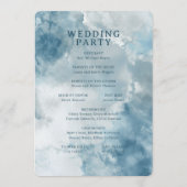 Serene Blue Watercolor Wedding Ceremony Programm (Rückseite)