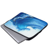 Serene Blue Wave Splashes Laptopschutzhülle (Vorne Knopf)