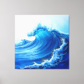 Serene Blue Wave Splashes Leinwanddruck (Vorderseite)