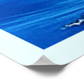 Serene Blue Wave Splashes Poster (Ecke)