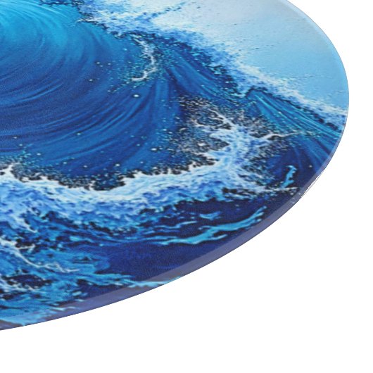 Serene Blue Wave Splashes Schneidebrett (Ecke)
