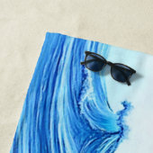 Serene Blue Wave Splashes Strandtuch (Beispiel)