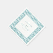 Serene Blue Wave Water Theme Serviette (Ecke)