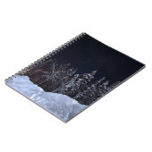 Serene Blue Winter Forest Spiral Notebook Notizblock (Linke Seite)