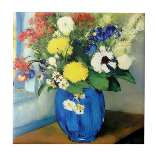 Serene Blume Vase Artwork Fliese (Vorderseite)