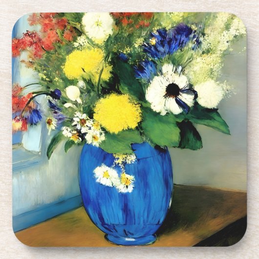 Serene Blume Vase Artwork Getränkeuntersetzer (Vorderseite)