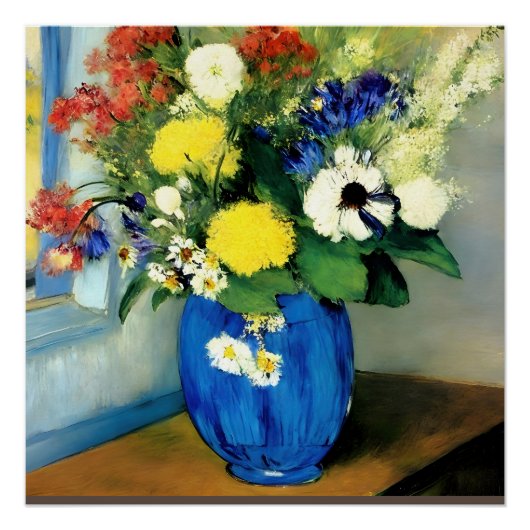 Serene Blume Vase Artwork Poster (Vorderseite)