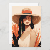Serene Boho Portrait Card (Vorne/Hinten)