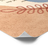 Serene Boho Shapes Poster (Ecke)