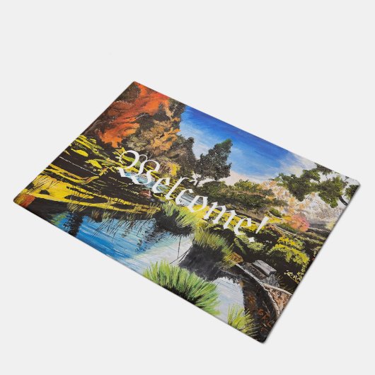 Serene Brook von Gary Poling Fußmatte (Schrägansicht)