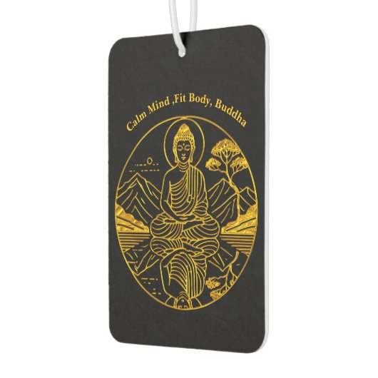 Serene Buddha Abbildung in ruhigen Gewässern Autolufterfrischer (Links)