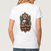 Serene Buddha, Coffee & Zen Skulpturenstatue T-Shirt (Rückseite)