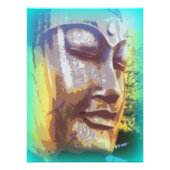 Serene Buddha Gesicht grün Fotodruck (Vorne)