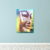 Serene Buddha Gesicht Leinwanddruck (Insitu (Holzboden))