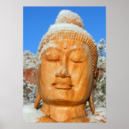 Serene Buddha Gesicht Poster (Vorne)