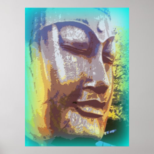 Serene Buddha Gesicht Poster (Vorne)