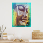 Serene Buddha Gesicht Poster (Küche)