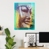 Serene Buddha Gesicht Poster (Heimbüro)