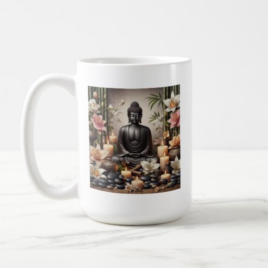 Serene Buddha in der Tasse des Gebets (Links)