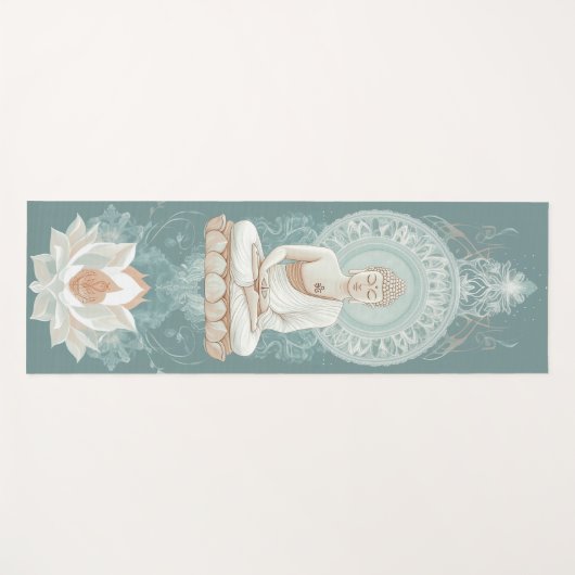 Serene Buddha Yoga Mat für Mindfulness Practice Yogamatte (Vorderseite (Horizontal))