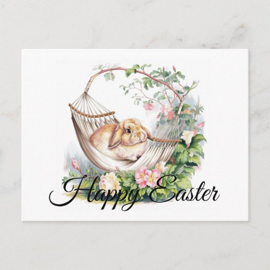 Serene Bunny Retreat Postkarte (Vorderseite)