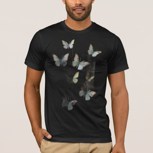 Serene Butterflies Nature T-Shirt (Vorderseite)