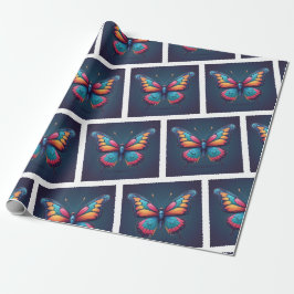 Serene Butterfly Wrapping Paper Geschenkpapier