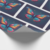Serene Butterfly Wrapping Paper Geschenkpapier (Ecke)