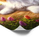 Serene Calico Katze in einer ruhigen Landschaft Poster (Ecke)